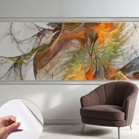 Selbstklebend Tapete modern Wohnzimmer - Wanddekoration - einfach anzubringen Abstraktes Kaleidoskop 250x104 cm