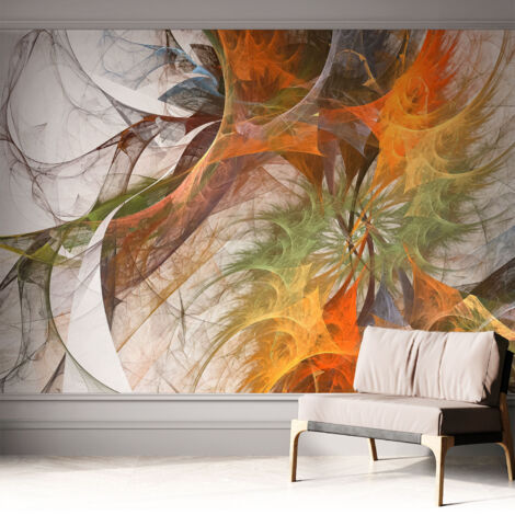 Selbstklebend Tapete modern Wohnzimmer - Wanddekoration - einfach anzubringen Abstraktes Kaleidoskop 312x219 cm
