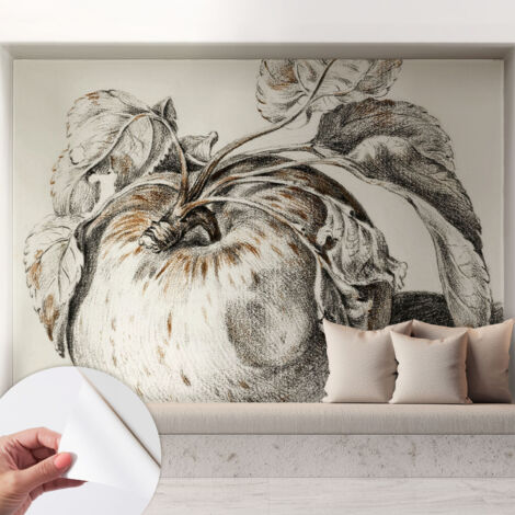 Selbstklebend Tapete modern Wohnzimmer - Wanddekoration - einfach anzubringen Apfelblätter 208x146 cm