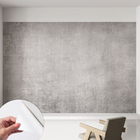 Selbstklebend Tapete modern Wohnzimmer - Wanddekoration - einfach anzubringen Betonmuster 152x104 cm