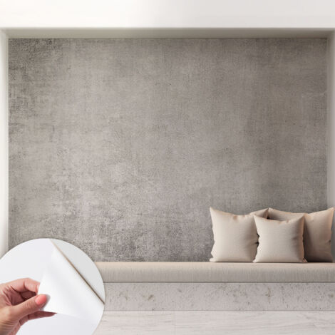 Selbstklebend Tapete modern Wohnzimmer - Wanddekoration - einfach anzubringen Betonmuster 208x146 cm