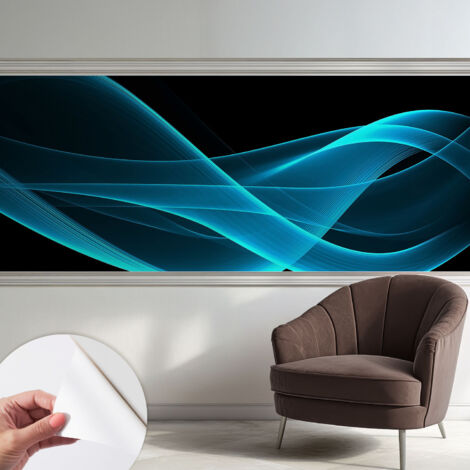 Selbstklebend Tapete modern Wohnzimmer - Wanddekoration - einfach anzubringen Effektvolle Wellen 250x104 cm
