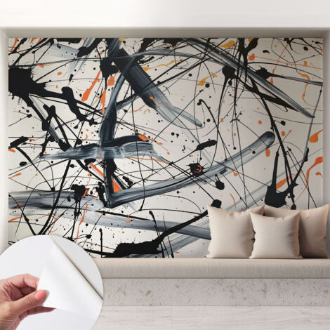 Selbstklebend Tapete modern Wohnzimmer - Wanddekoration - einfach anzubringen Energisches Chaos 208x146 cm