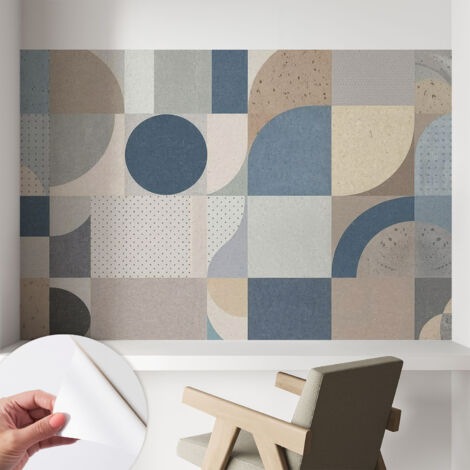 Selbstklebend Tapete modern Wohnzimmer - Wanddekoration - einfach anzubringen Geometrisches Mosaik 104x70 cm