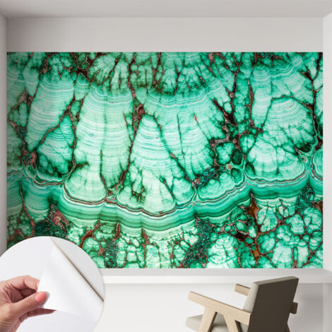 Selbstklebend Tapete modern Wohnzimmer - Wanddekoration - einfach anzubringen Grüne Muster 152x104 cm