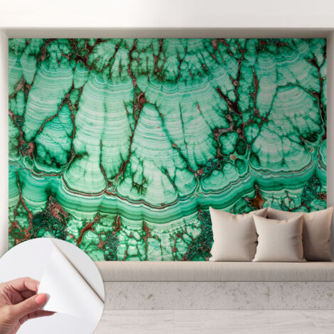 Selbstklebend Tapete modern Wohnzimmer - Wanddekoration - einfach anzubringen Grüne Muster 208x146 cm