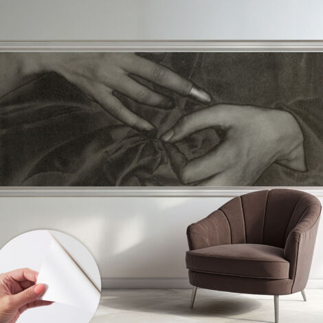 Selbstklebend Tapete modern Wohnzimmer - Wanddekoration - einfach anzubringen Hände aus Stoff 250x104 cm