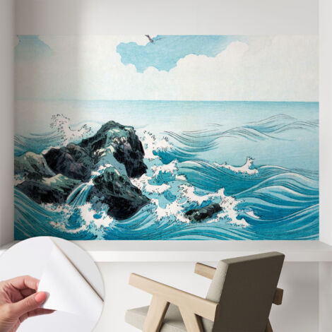 Selbstklebend Tapete modern Wohnzimmer - Wanddekoration - einfach anzubringen Meeresansicht 104x70 cm