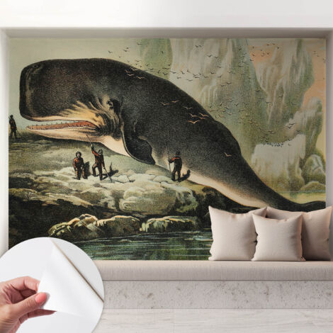 Selbstklebend Tapete modern Wohnzimmer - Wanddekoration - einfach anzubringen Meeresgigantismus 208x146 cm
