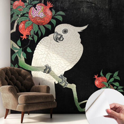 Selbstklebend Tapete modern Wohnzimmer - Wanddekoration - einfach anzubringen Paprika-Papagei 250x250 cm