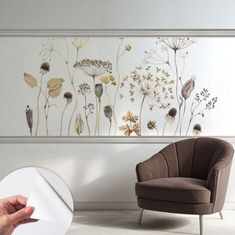 Selbstklebend Tapete modern Wohnzimmer - Wanddekoration - einfach anzubringen Wiesenblumen 250x104 cm
