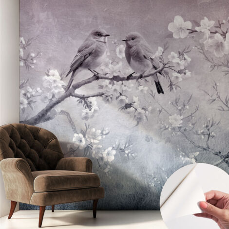 Selbstklebend Tapete modern Wohnzimmer - Wanddekoration - einfach anzubringen Zarte Natur 250x250 cm