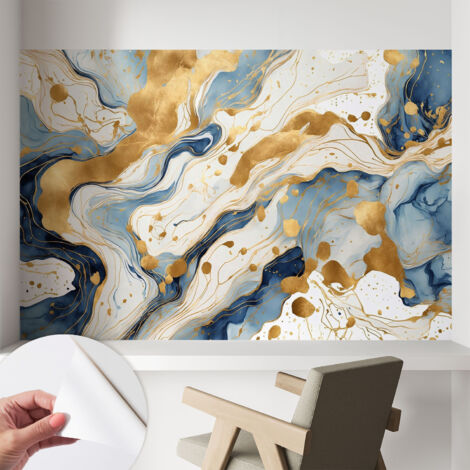 Selbstklebend Tapete - Wandgestaltung - Tapete Wohnzimmer - Flur Eingangsbereich Abstrakte Eleganz 104x70 cm