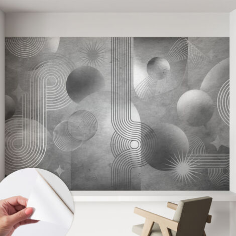 Selbstklebend Tapete - Wandgestaltung - Tapete Wohnzimmer - Flur Eingangsbereich Abstrakte Eleganz 152x104 cm