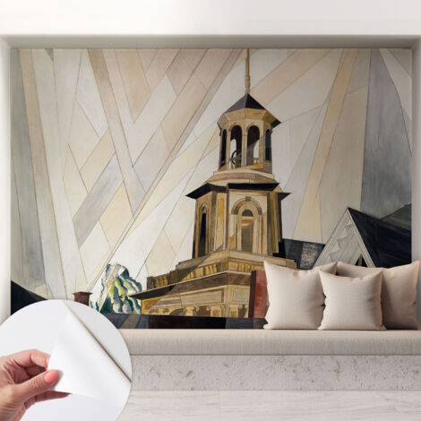 Selbstklebend Tapete - Wandgestaltung - Tapete Wohnzimmer - Flur Eingangsbereich Architektonischer Turm 208x146 cm