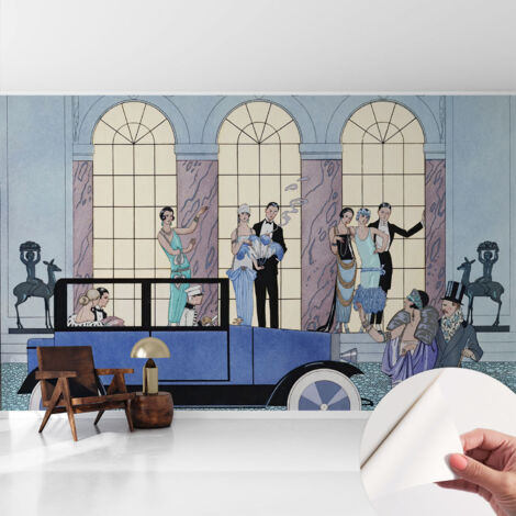 Selbstklebend Tapete - Wandgestaltung - Tapete Wohnzimmer - Flur Eingangsbereich Art déco 416x254 cm