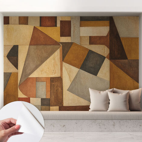 Selbstklebend Tapete - Wandgestaltung - Tapete Wohnzimmer - Flur Eingangsbereich Geometrische Abstraktion 208x146 cm