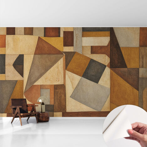 Selbstklebend Tapete - Wandgestaltung - Tapete Wohnzimmer - Flur Eingangsbereich Geometrische Abstraktion 416x254 cm