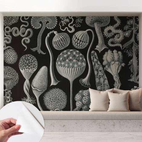 Selbstklebend Tapete - Wandgestaltung - Tapete Wohnzimmer - Flur Eingangsbereich Magische Pflanzen 208x146 cm