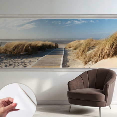 Selbstklebend Tapete - Wandgestaltung - Tapete Wohnzimmer - Flur Eingangsbereich Meeresweg 250x104 cm