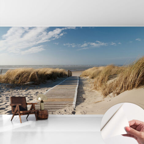 Selbstklebend Tapete - Wandgestaltung - Tapete Wohnzimmer - Flur Eingangsbereich Meeresweg 416x254 cm
