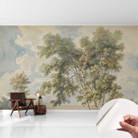 Selbstklebend Tapete - Wandgestaltung - Tapete Wohnzimmer - Flur Eingangsbereich Romantische Natur 416x254 cm
