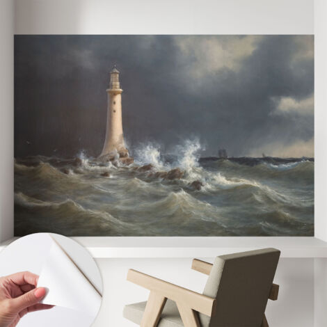 Selbstklebend Tapete - Wandgestaltung - Tapete Wohnzimmer - Flur Eingangsbereich Seestürme 104x70 cm