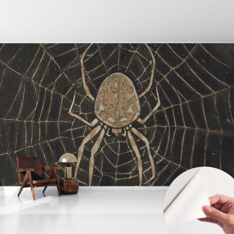 Selbstklebend Tapete - Wandgestaltung - Tapete Wohnzimmer - Flur Eingangsbereich Spinnennetz 416x254 cm