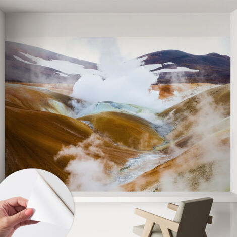 Selbstklebend Tapete - Wandgestaltung - Tapete Wohnzimmer - Flur Eingangsbereich Vulkanische Hügel 152x104 cm