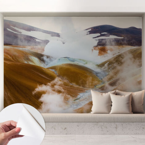 Selbstklebend Tapete - Wandgestaltung - Tapete Wohnzimmer - Flur Eingangsbereich Vulkanische Hügel 208x146 cm