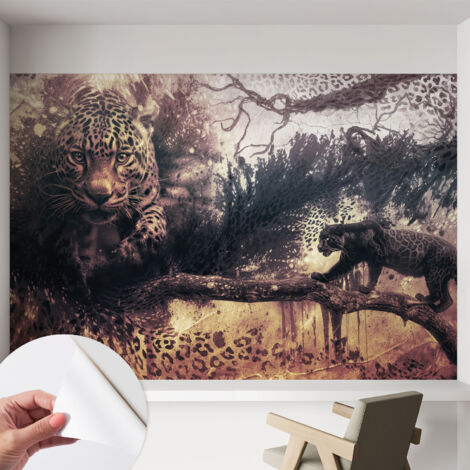 Selbstklebend Tapete - Wandgestaltung - Tapete Wohnzimmer - Flur Eingangsbereich Waldmotiv 152x104 cm