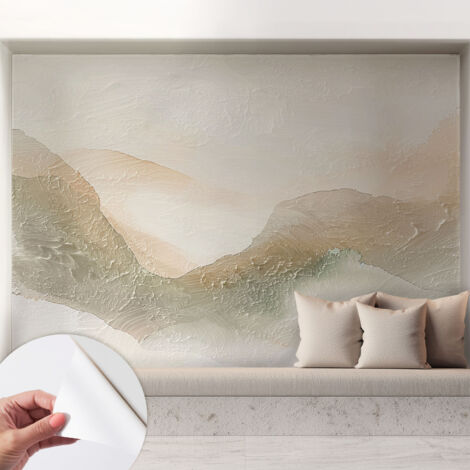Selbstklebend Tapete - Wandgestaltung - Tapete Wohnzimmer - Flur Eingangsbereich Zarte Strähnen 208x146 cm