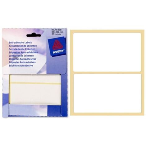 Selbstklebende Etiketten 63x102mm Weiß 80x Stück