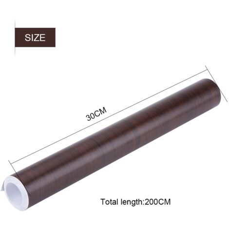 Selbstklebende Folie für den Fahrzeuginnenraum, Vintage-PVC-Folie, Modell W1398 – Selbstklebende Holzpaneelverkleidung, 200 cm x 30 cm, 1 Rolle