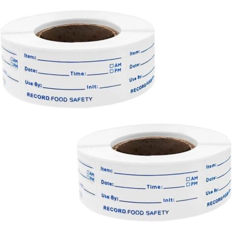 Selbstklebende Gefrieretiketten, 1000 Stück, universelle Kühlschranketiketten, 25 x 50 mm, selbstklebende Etiketten mit Datumsangabe für Lebensmittel, Küchen-Einmachgläser