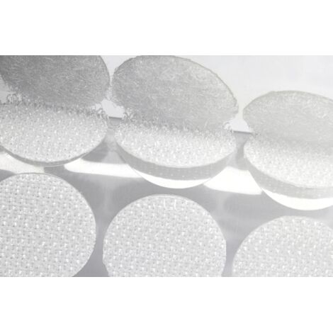 Selbstklebende Klett-Rundkreise, 250 Stück, 125 Paare (18 mm)