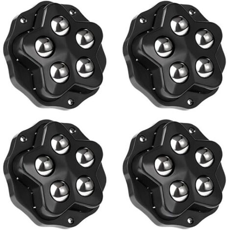 selbstklebende Lenkrollen, Tragkraft 300 kg, inklusive Kleber und Schrauben, kleine Möbelrollen, 360° drehbare Universalrollen, Schwerlast-Möbelrollen