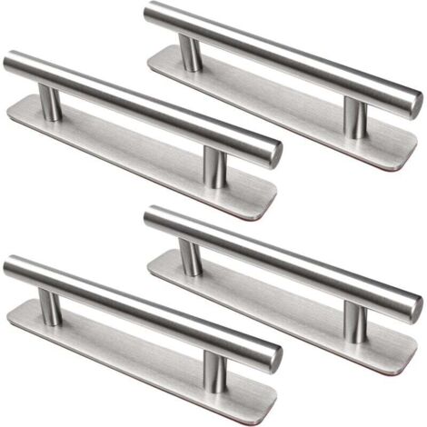 selbstklebende Möbelgriffe, 148 mm Edelstahl-Küchengriffe, kein Bohren erforderlich, für Schränke, Küchen, Schiebetüren und Balkontüren