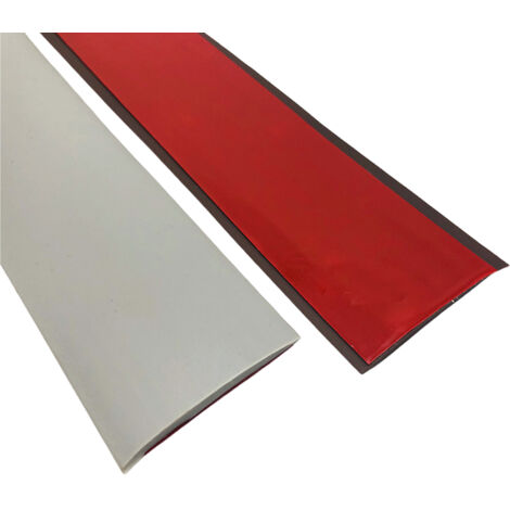 Selbstklebende PVC-Übergangsleiste 4 cm x 1 m Grau/Gelb (1 Stück) – DIY-Teppich- und Bodenkantenschutz
