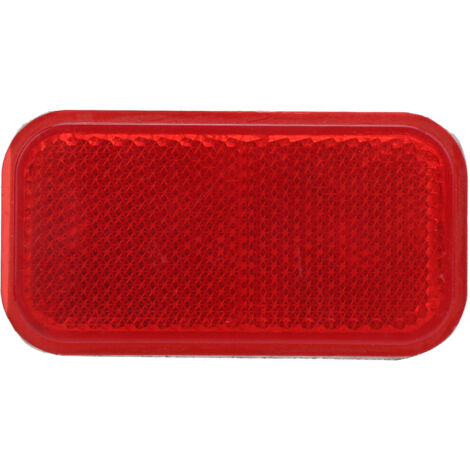 Selbstklebende Sicherheitsreflektoren für Fahrzeuge und Motorräder, Rot, ABS, 4,5 x 8,5 cm, 1 Stück