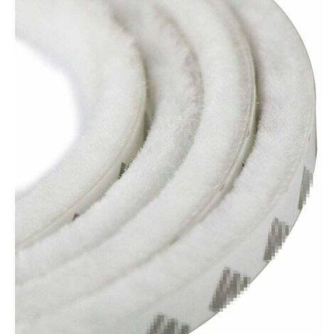 Selbstklebende Staubschutz-Bürstenleiste für Schiebefenster und -türen, 9 mm x 15 mm, weiß