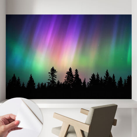 Selbstklebende Tapete modern Wohnzimmer - Wanddeko Schlafzimmer - Tapete mit Motiv Magischer Himmel 104x70 cm