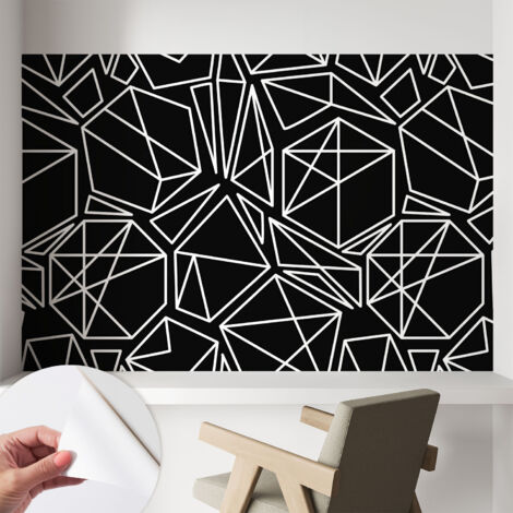 Selbstklebende Tapete modern Wohnzimmer - Wanddeko Schlafzimmer - Tapete mit Motiv Moderne Abstraktion 104x70 cm