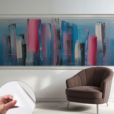 Selbstklebende Tapete - Wanddekoration Wohnzimmer - Tapete Schlafzimmer Abstrakte Streifen 250x104 cm