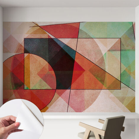 Selbstklebende Tapete - Wanddekoration Wohnzimmer - Tapete Schlafzimmer Geometrische Abstraktion 152x104 cm