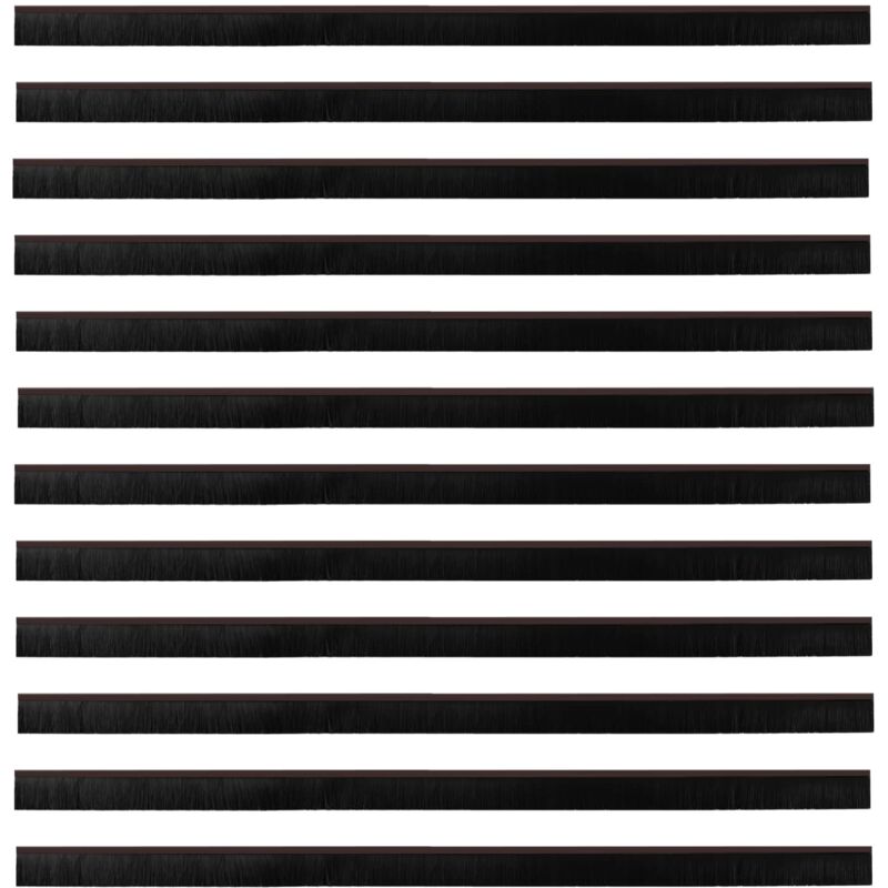 Vidaxl Braun Selbstklebende Türbürstendichtungen 12 Pcs 100 Cm