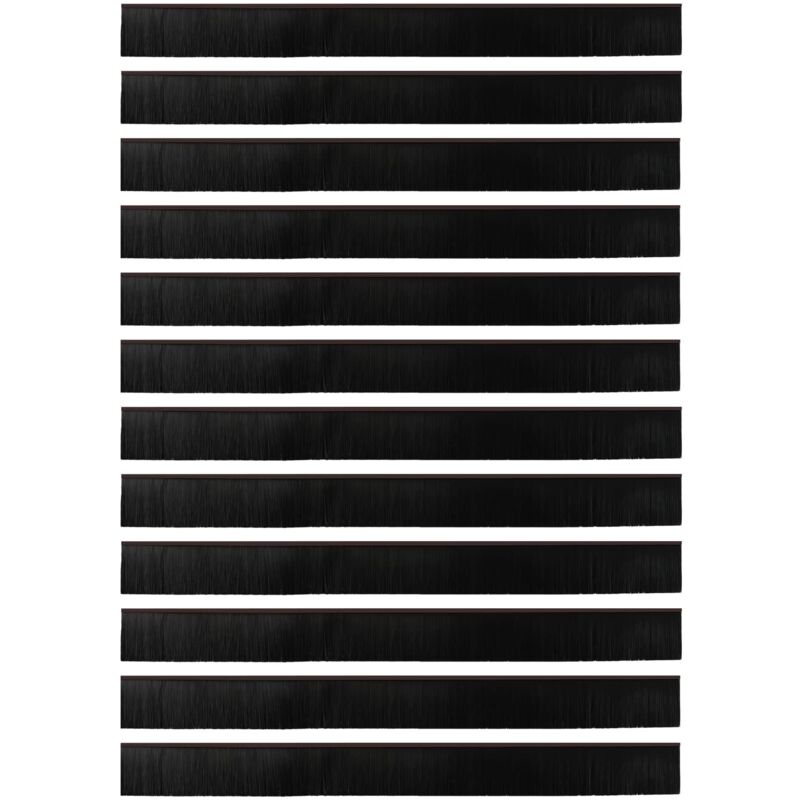 Vidaxl Braun Selbstklebende Türbürstendichtungen 12 Pcs 100 Cm