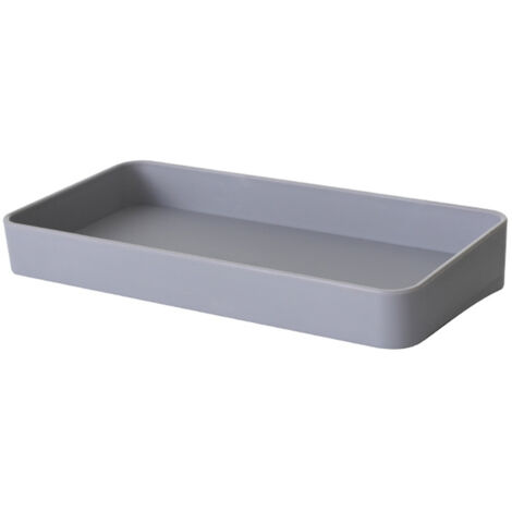 Selbstklebende Wand-Organizer-Platte mit mehreren Löchern für die Küche – Graue rechteckige Box