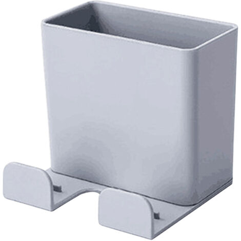 Selbstklebende Wandaufbewahrungsbox, multifunktionaler Organizer, TV-Fernbedienungshalter, ABS, 6,5 x 6 x 6 cm, Weiß, Beige, Grau