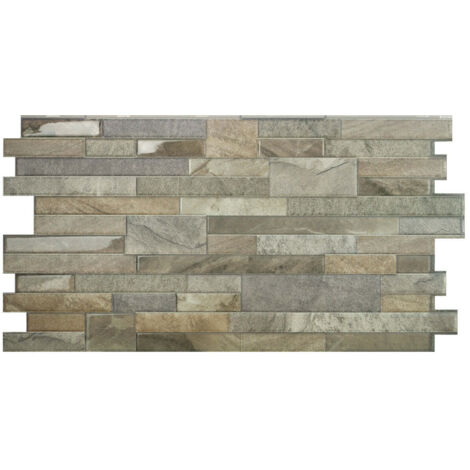 Selbstklebende Wandfliesen x2 XL, 57,15x28,96cm - Smart Tiles Pietra Palermo Klebefliesen 3D Fliesenaufkleber für Bad & Küche